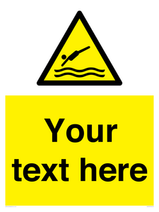 Custom Warning diving area